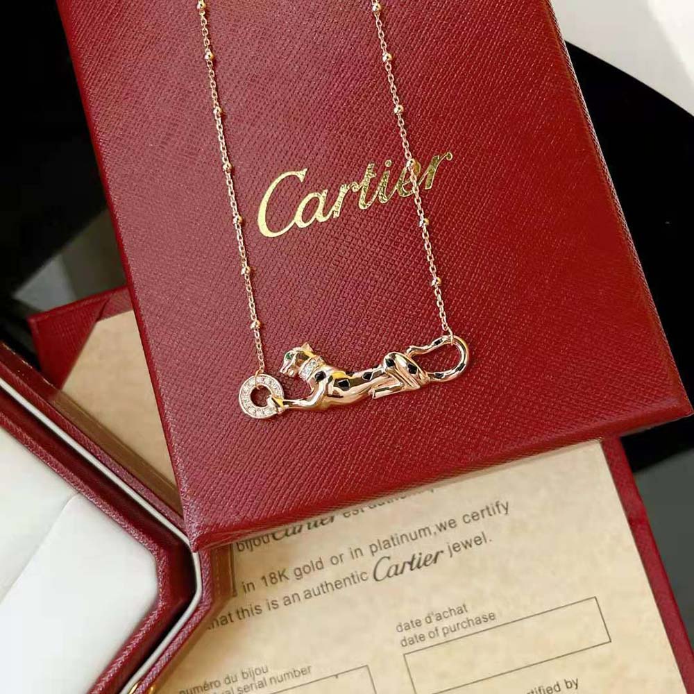 Cartier Women Panthère De Cartier Necklace in Rose Gold (8)