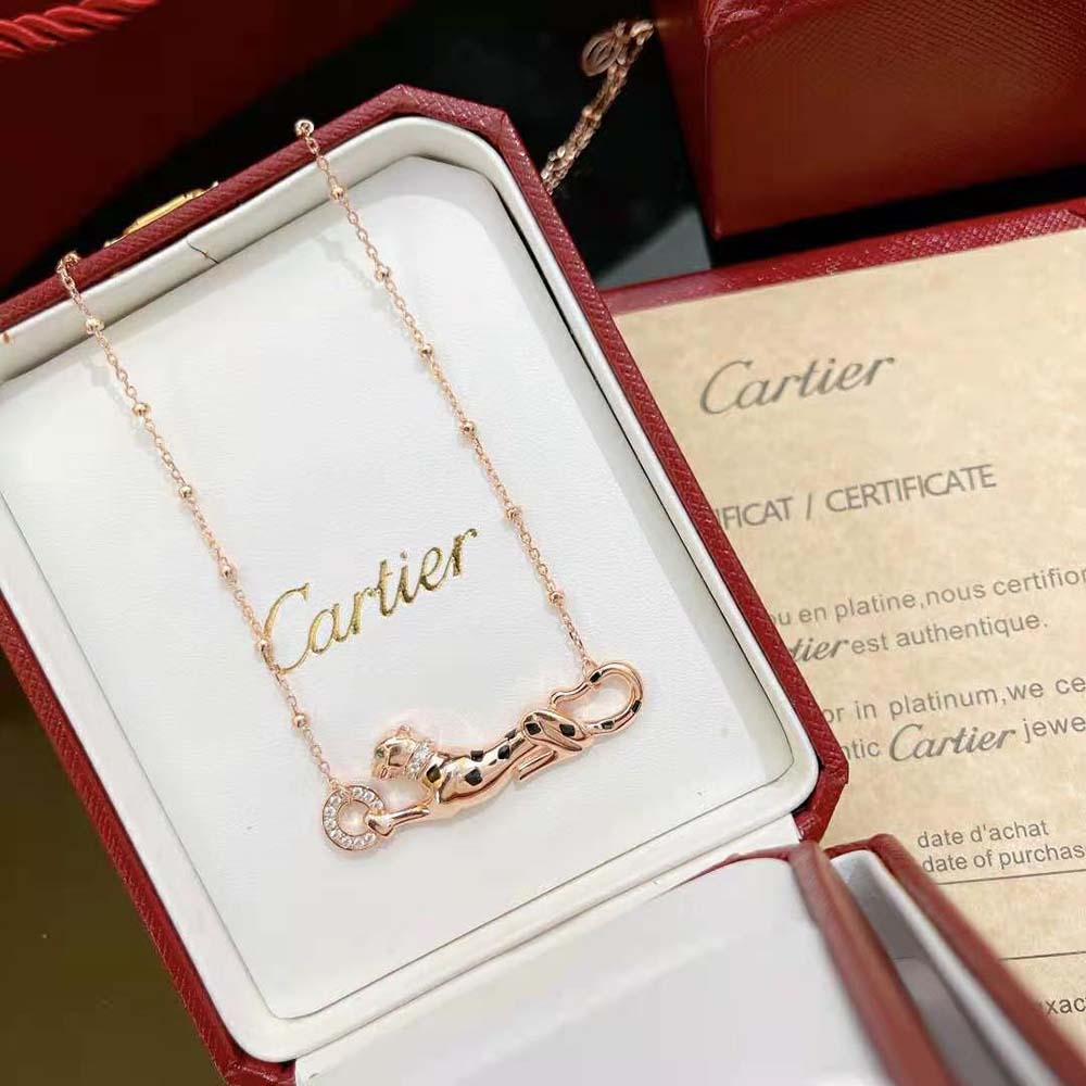 Cartier Women Panthère De Cartier Necklace in Rose Gold (9)