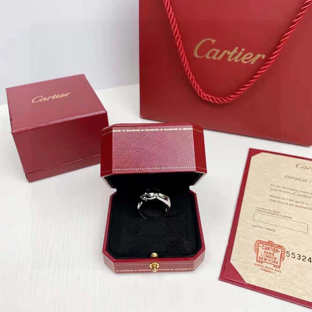 Cartier Women Panthère De Cartier Ring in White Gold (7)