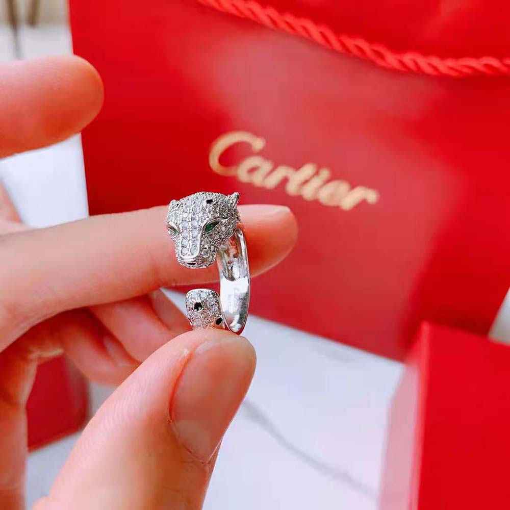 Cartier Women Panthère De Cartier Ring in White Gold with Diamonds (3)