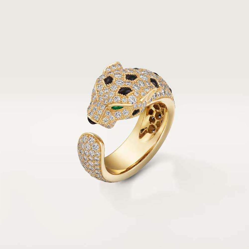 Cartier Women Panthère De Cartier Ring in Yellow Gold with Diamonds