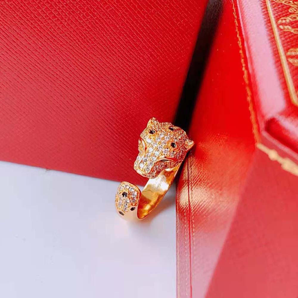 Cartier Women Panthère De Cartier Ring in Yellow Gold with Diamonds (6)