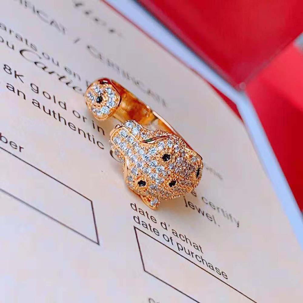 Cartier Women Panthère De Cartier Ring in Yellow Gold with Diamonds (7)