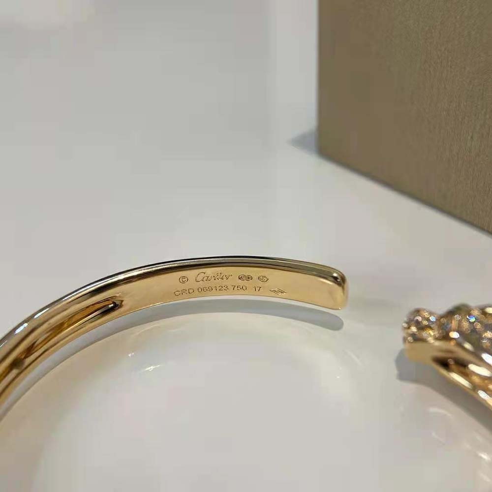 Cartier Women Panthère de Cartier Bracelet in Yellow Gold with Diamonds (10)