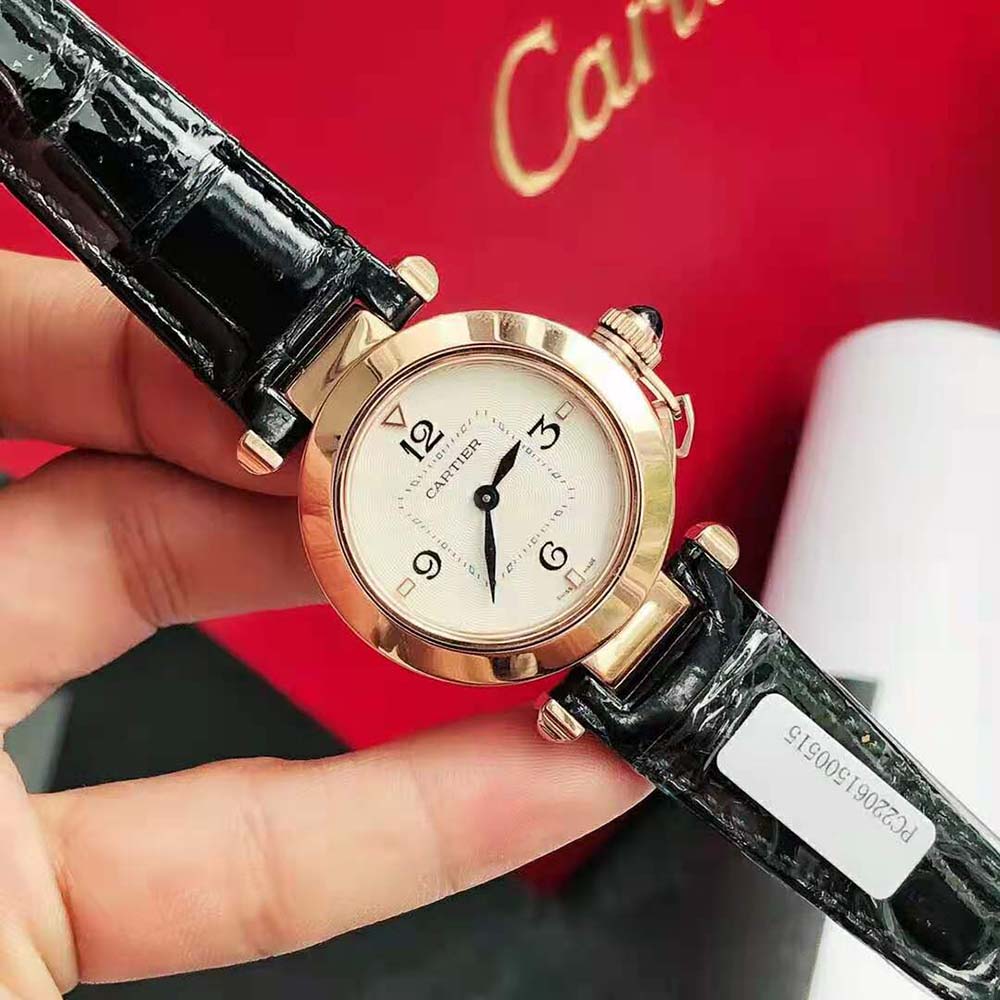 Cartier Women Pasha De Cartier Watch 30 mm Quartz Movement in 18K Rose Gold (6)