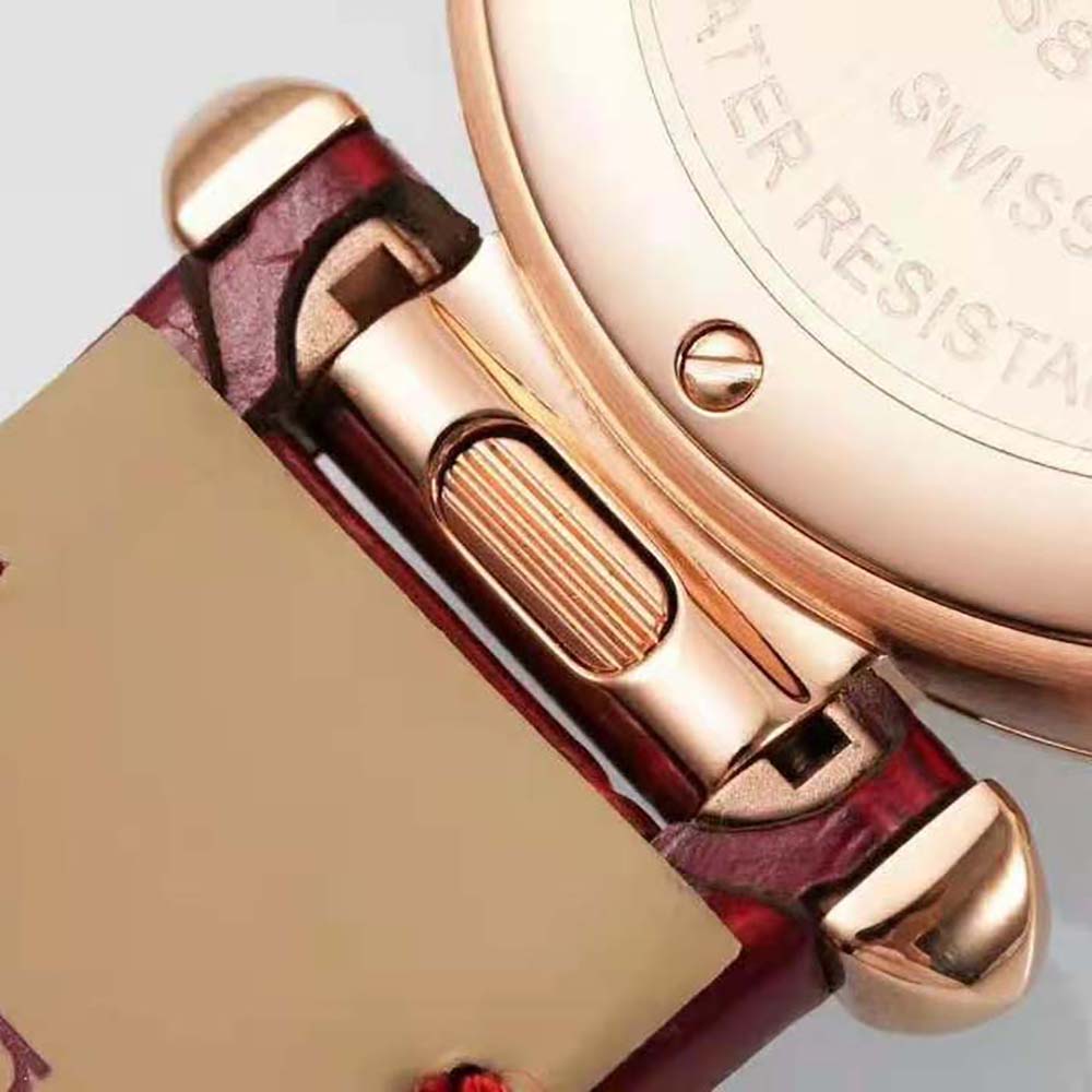 Cartier Women Pasha De Cartier Watch Quartz Movement 30 mm in Rose Gold-Red (6)