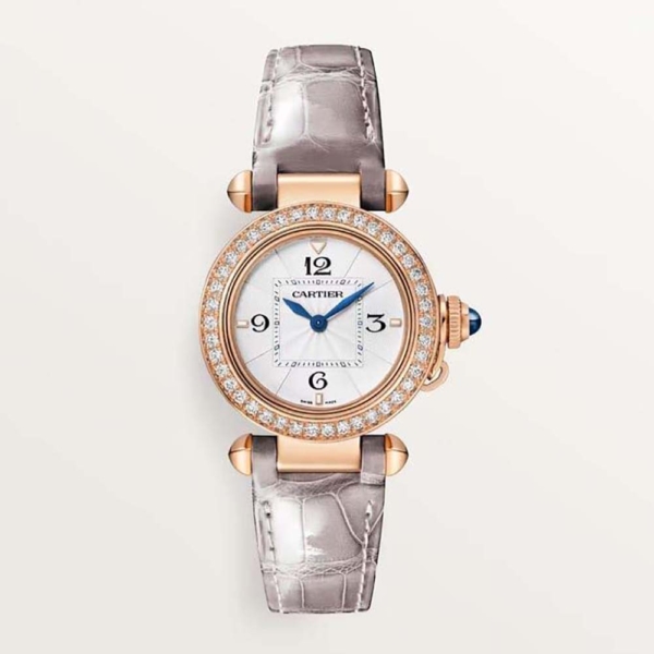 Cartier Women Pasha De Cartier Watch Quartz Movement 30 mm in Rose Gold-Silver (1)