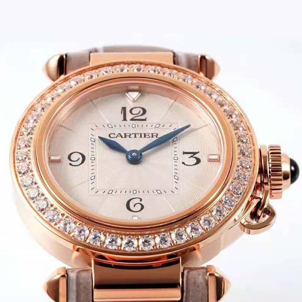 Cartier Women Pasha De Cartier Watch Quartz Movement 30 mm in Rose Gold-Silver (3)