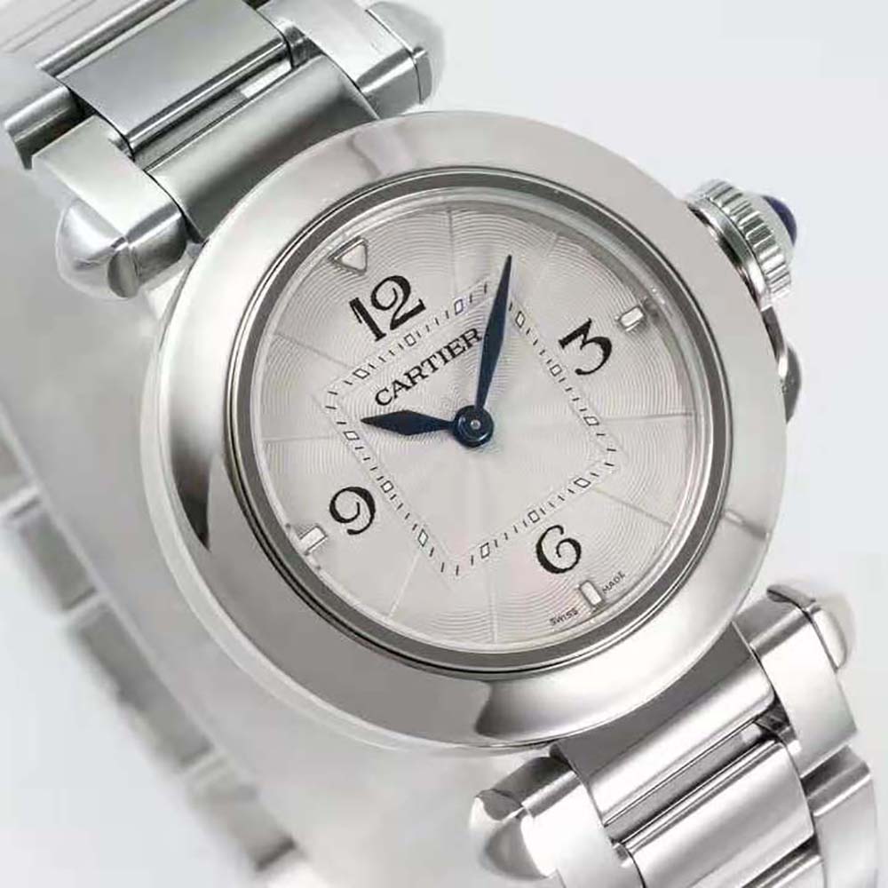 Cartier Women Pasha De Cartier Watch Quartz Movement 30 mm in Steel (6)