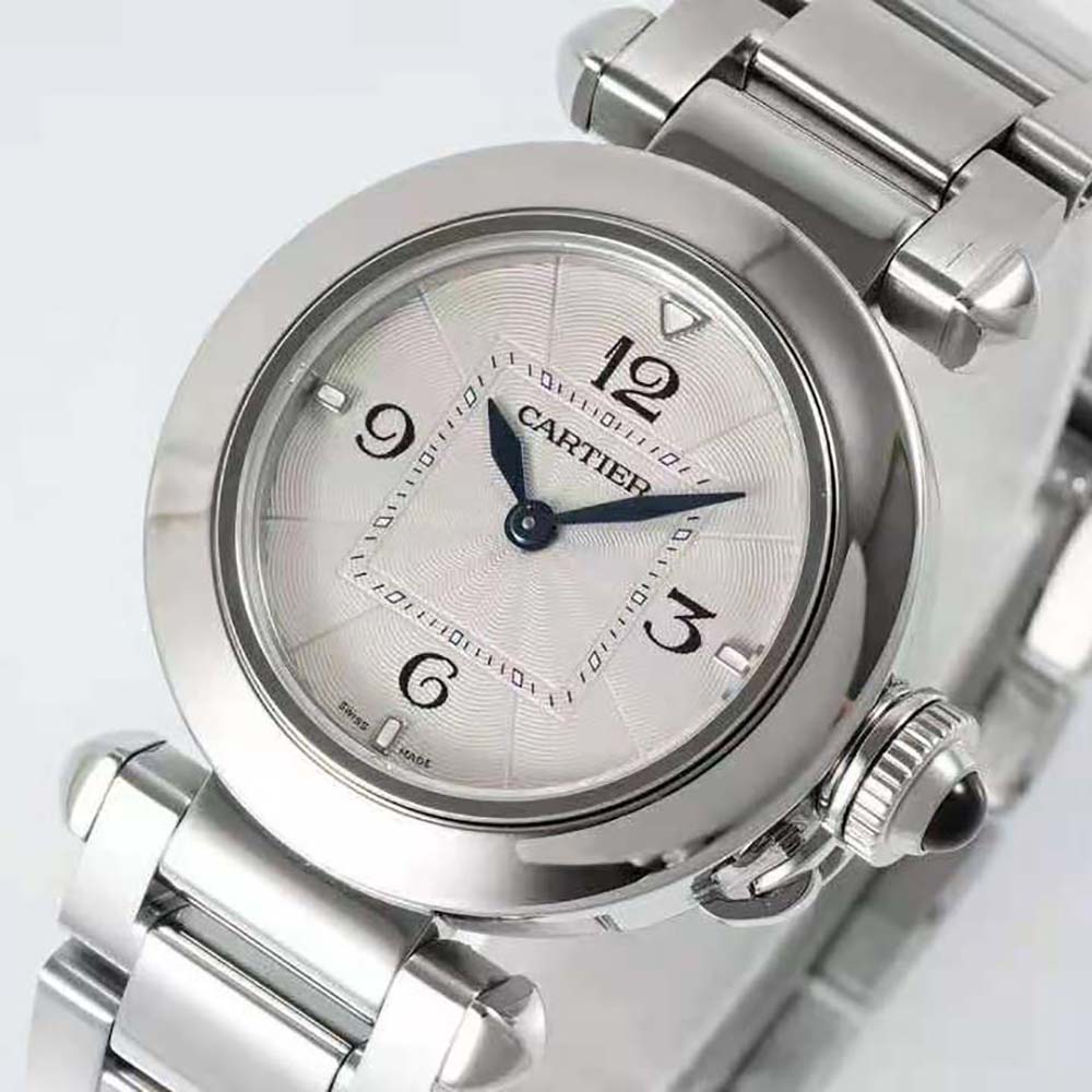 Cartier Women Pasha De Cartier Watch Quartz Movement 30 mm in Steel (7)