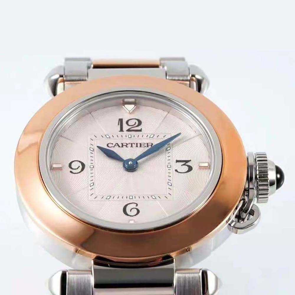 Cartier Women Pasha De Cartier Watch Quartz Movement 30 mm in Steel and Rose Gold (3)