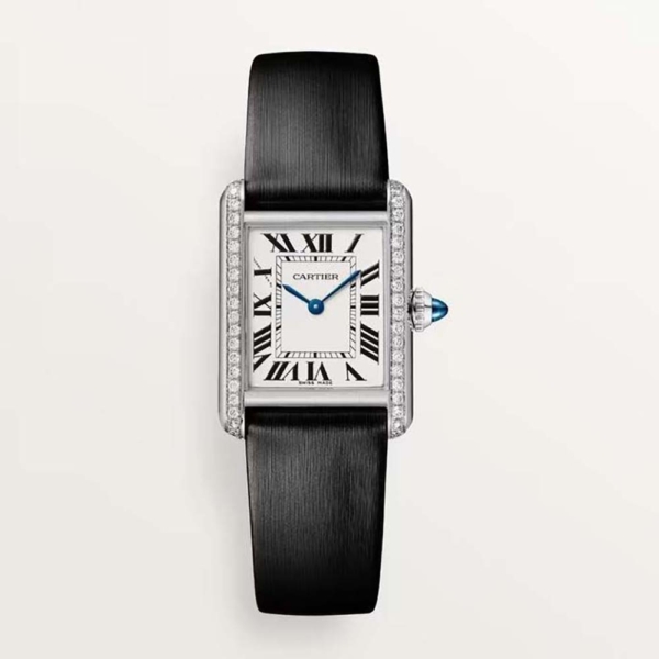 Cartier Women Tank Must Watch Small Model Quartz Movement in Steel-White (1)