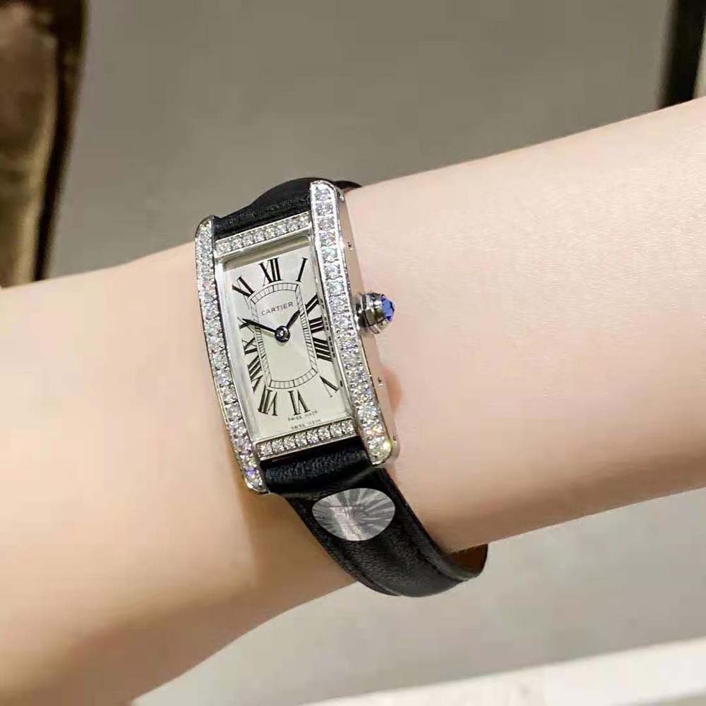 Cartier Women Tank Must Watch Small Model Quartz Movement in Steel-White (7)