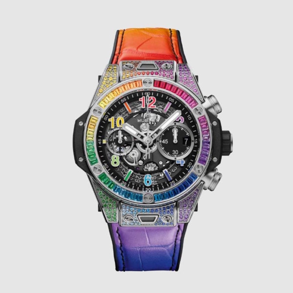 Hublot Men Big Bang Unico Titanium Rainbow 42 mm in Satin-Finished and Polished Titanium (1)