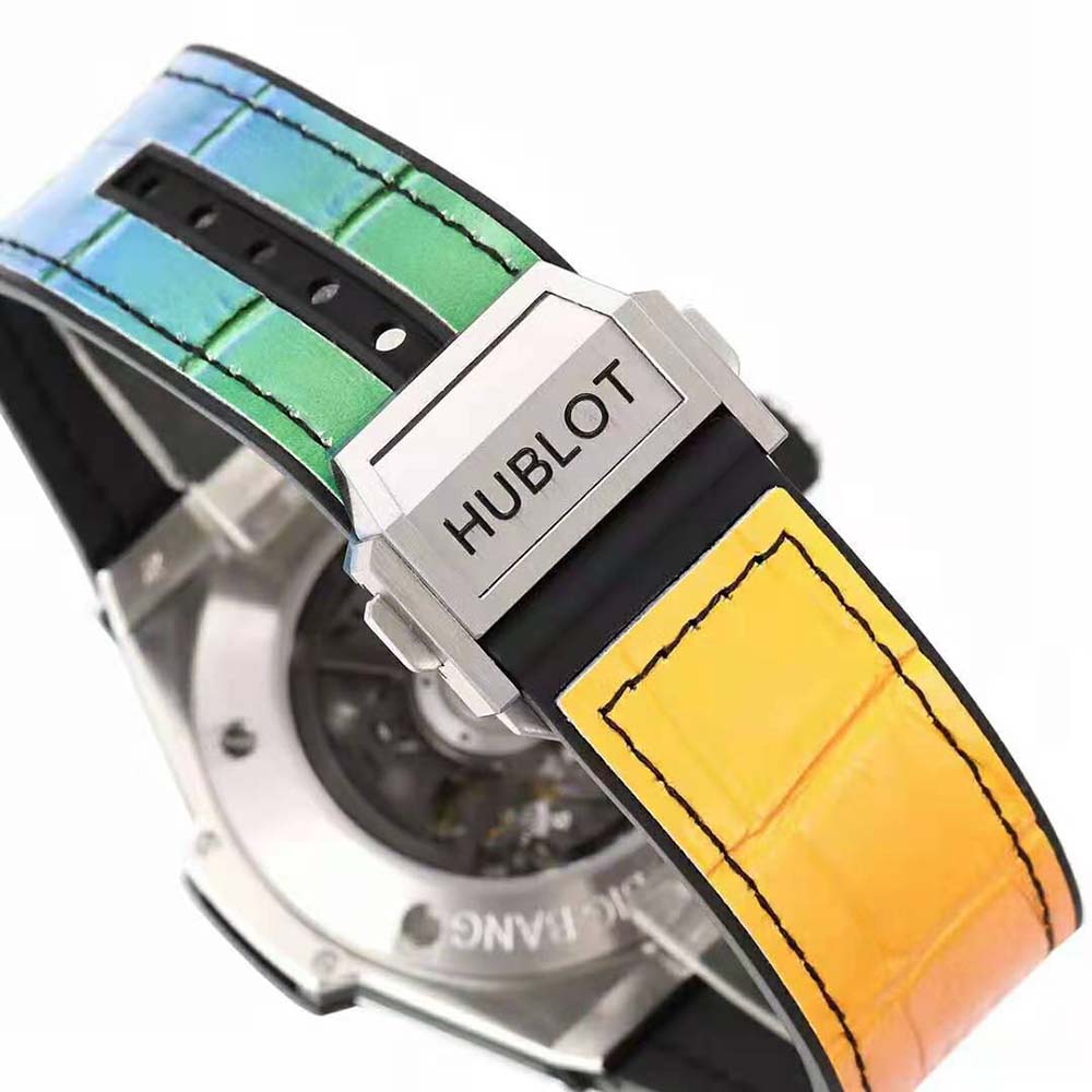 Hublot Men Big Bang Unico Titanium Rainbow 42 mm in Satin-Finished and Polished Titanium (10)