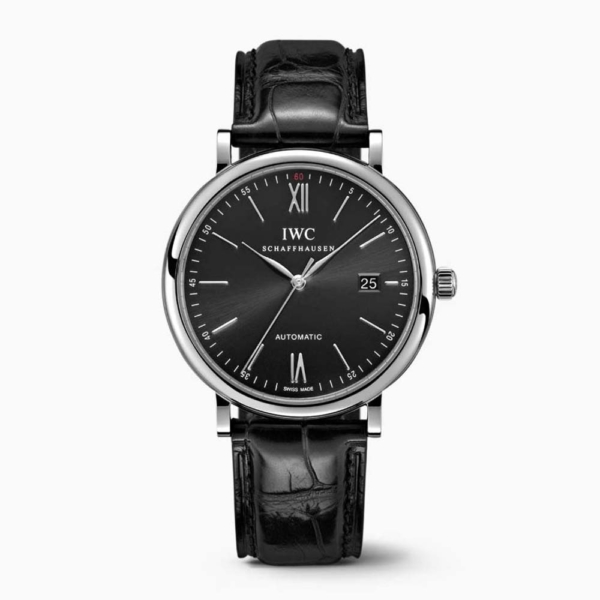 IWC Men Portofino Automatic 40 mm Self-Winding in Stainless Steel-Black (1)