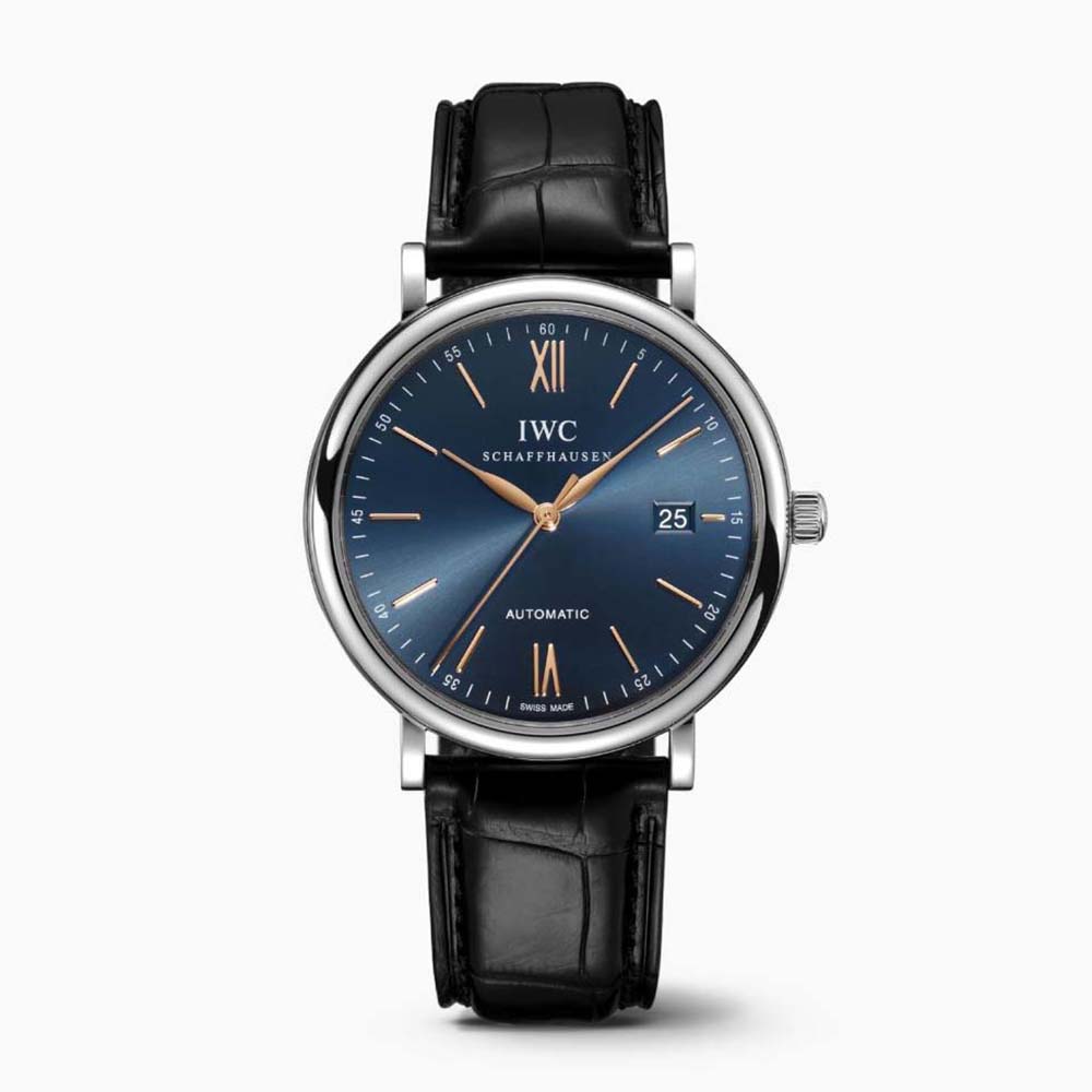 IWC Men Portofino Automatic 40 mm Self-Winding in Stainless Steel-Navy (1)