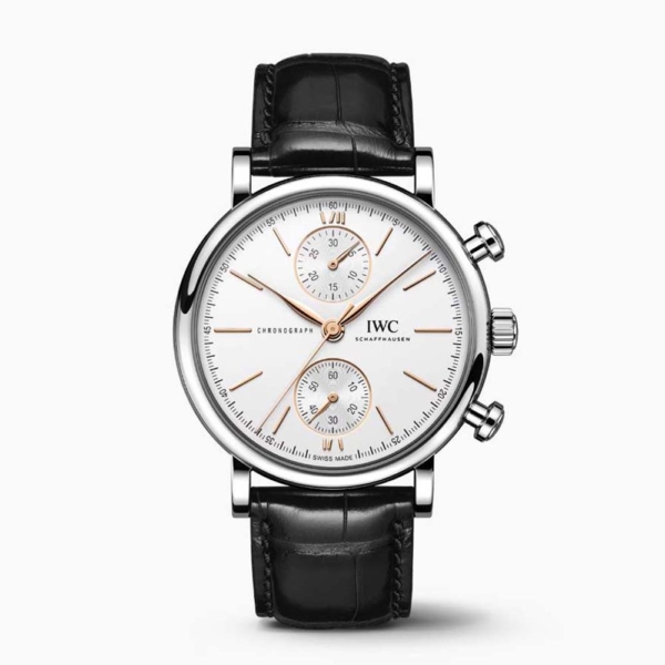 IWC Men Portofino Chronograph 39mm Stainless Steel Case-White (1)