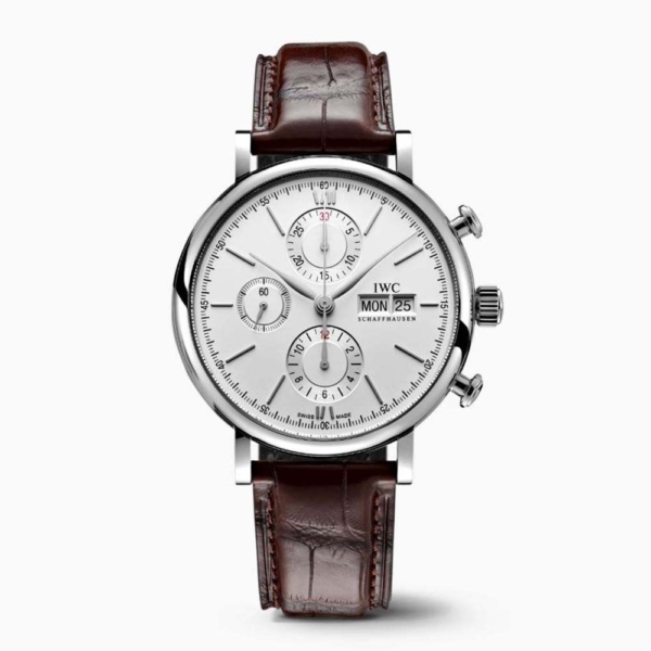 IWC Men Portofino Chronograph 42mm Stainless Steel Case-White (1)