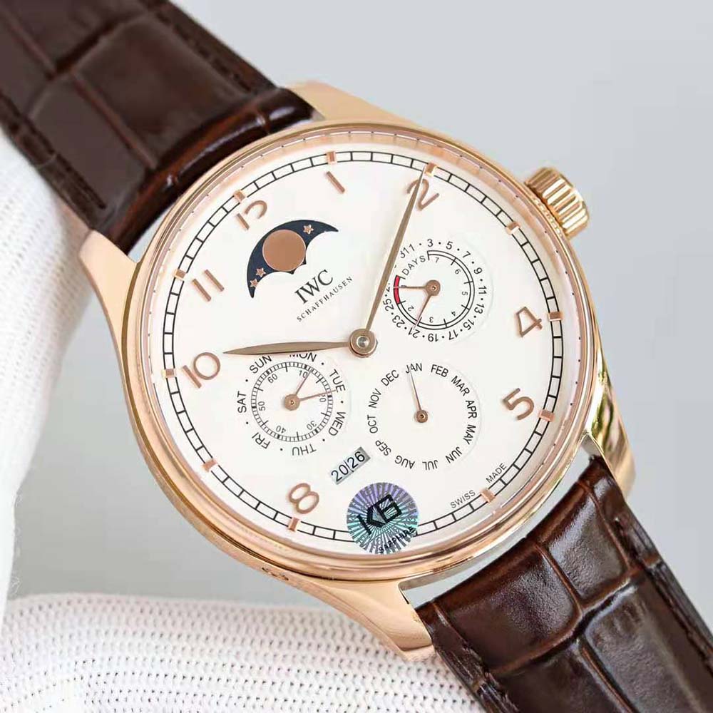 IWC Men Portugieser Perpetual Calendar 44.2 mm in Gold Case-White (2)