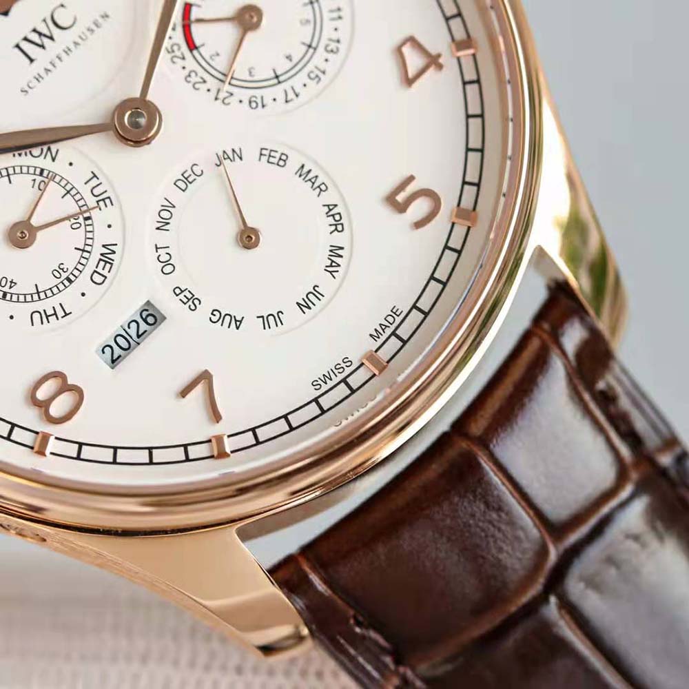 IWC Men Portugieser Perpetual Calendar 44.2 mm in Gold Case-White (9)