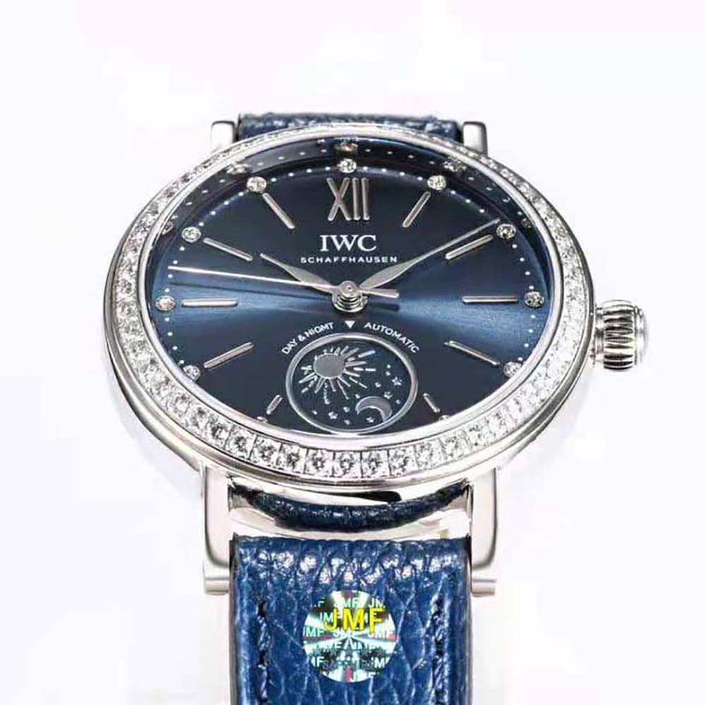 IWC Women Portofino Automatic Day & Night 34 mm in Stainless Steel Case-Navy (5)