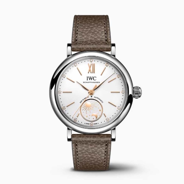 IWC Women Portofino Automatic Day & Night 34 mm in Stainless Steel Case-White (1)
