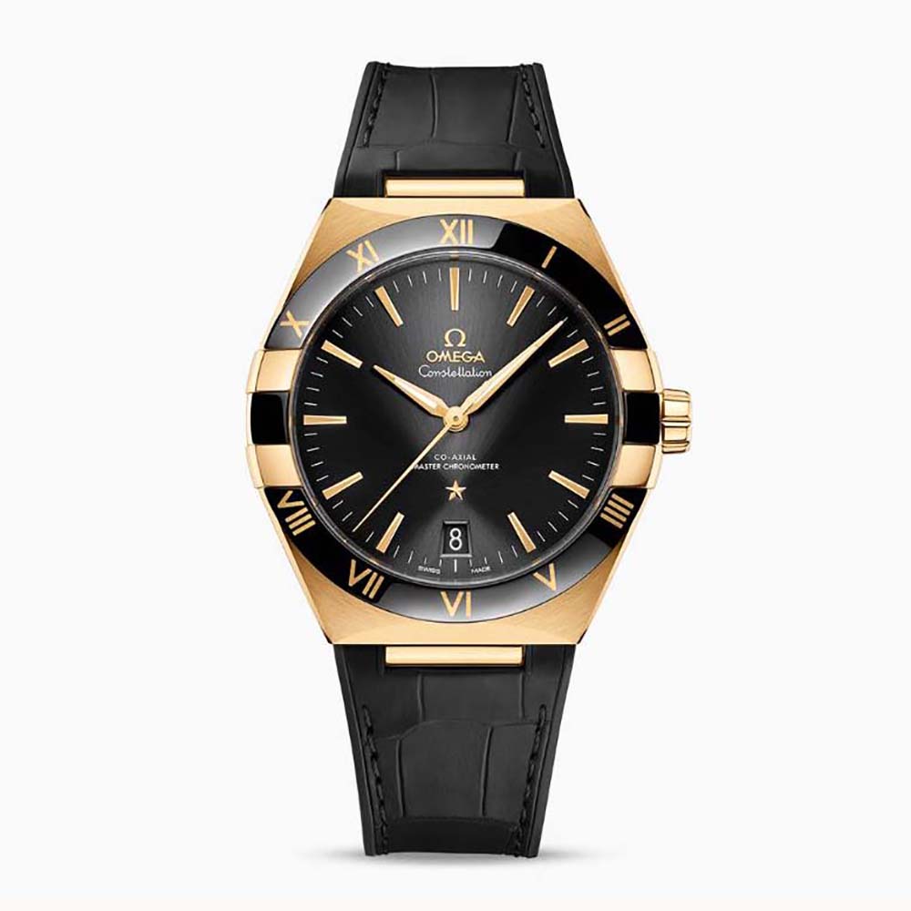 Omega Men Constellation Co‑Axial Master Chronometer 41 mm in Yellow Gold-Black (1)