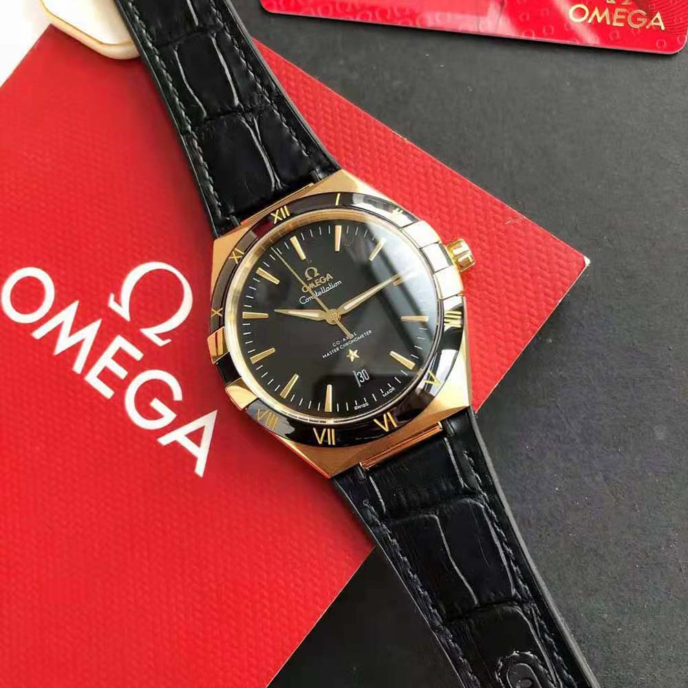 Omega Men Constellation Co‑Axial Master Chronometer 41 mm in Yellow Gold-Black (3)