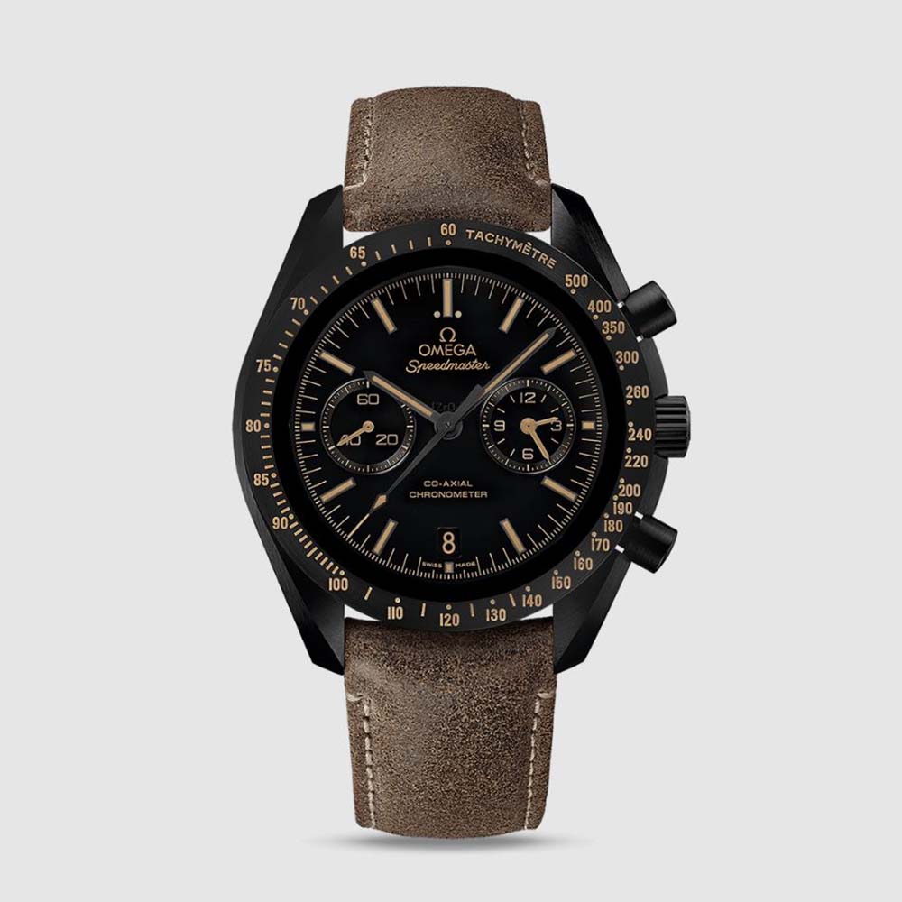 Omega Men Dark Side of the Moon Co‑Axial Chronometer Chronograph 44.25 mm in Black Ceramic-Brown (1)