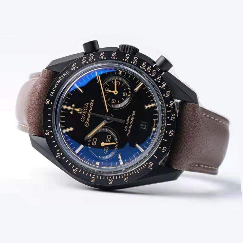 Omega Men Dark Side of the Moon Co‑Axial Chronometer Chronograph 44.25 mm in Black Ceramic-Brown (8)