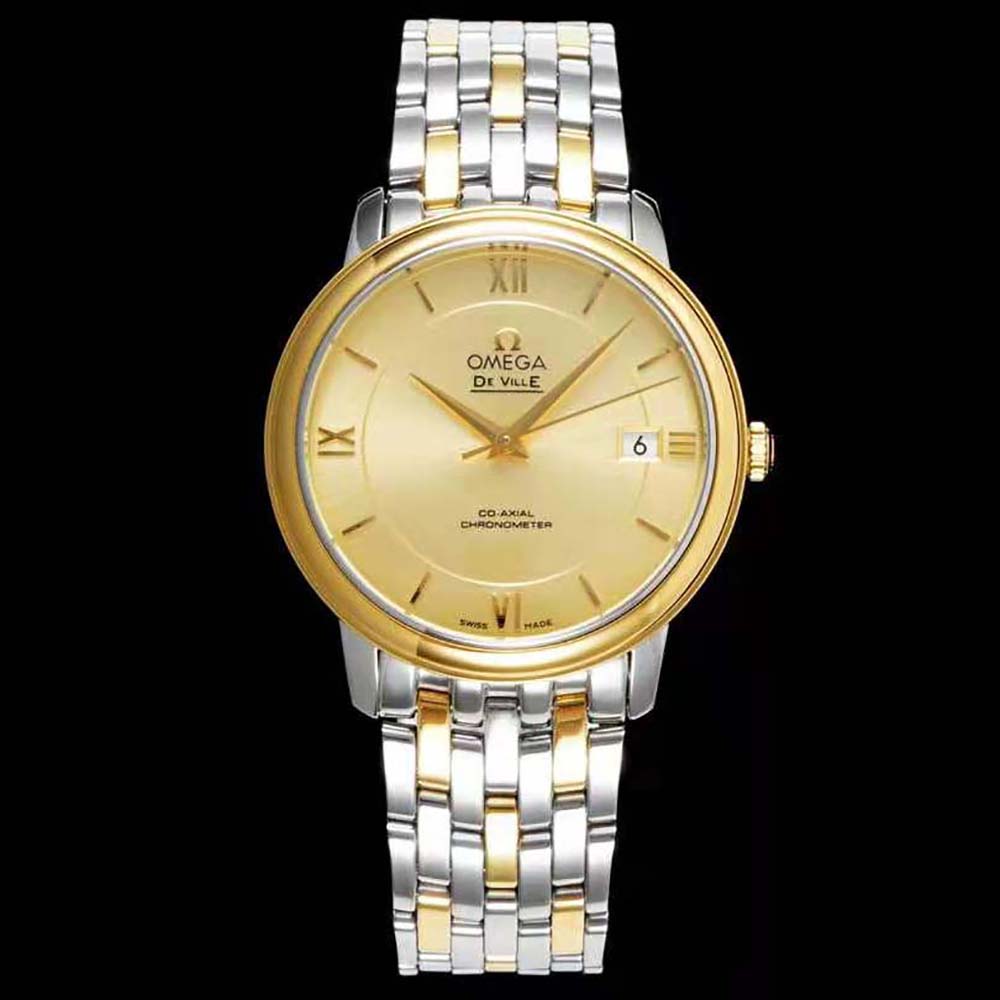 Omega Men Prestige Co‑Axial Chronometer 32.7 mm in Yellow Gold on Steel (2)