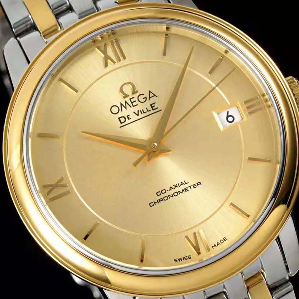 Omega Men Prestige Co‑Axial Chronometer 32.7 mm in Yellow Gold on Steel (4)
