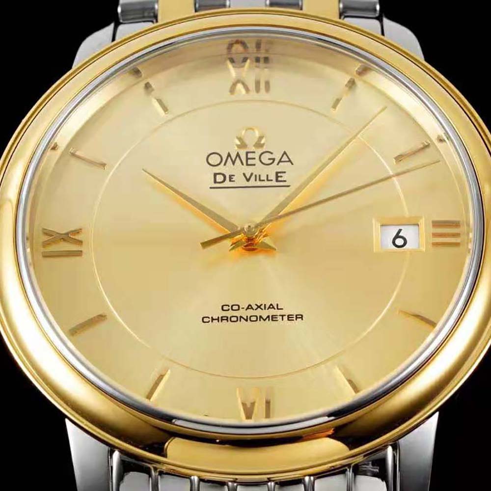 Omega Men Prestige Co‑Axial Chronometer 32.7 mm in Yellow Gold on Steel (5)