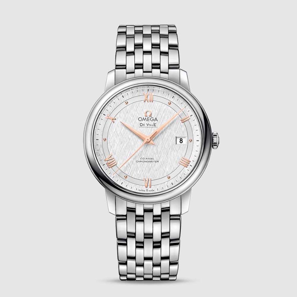 Omega Men Prestige Co‑Axial Chronometer 39,5 mm in Stainless Steel-Beige