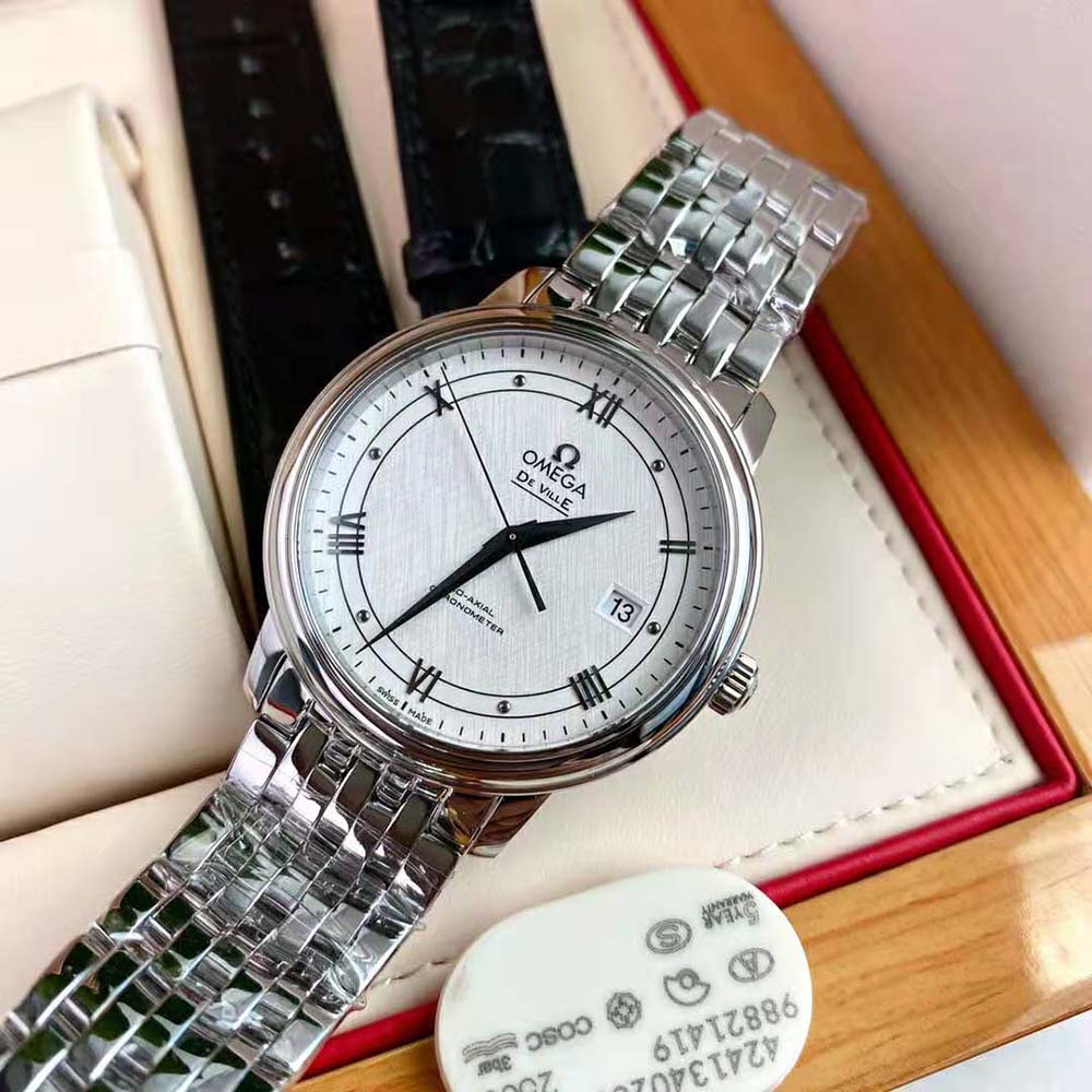 Omega Men Prestige Co‑Axial Chronometer 39,5 mm in Stainless Steel-White (4)