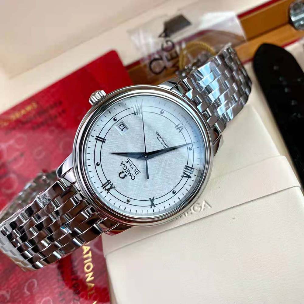 Omega Men Prestige Co‑Axial Chronometer 39,5 mm in Stainless Steel-White (5)
