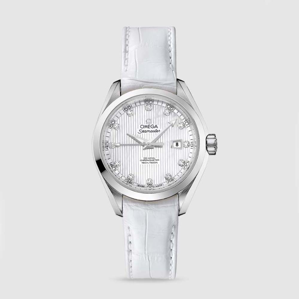 Omega Women Aqua Terra 150Mco‑Axial Chronometer 34 mm-White