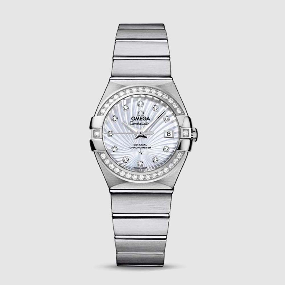 Omega Women Constellation Co‑Axial Chronometer 27 mm in Stainless Steel-Silver