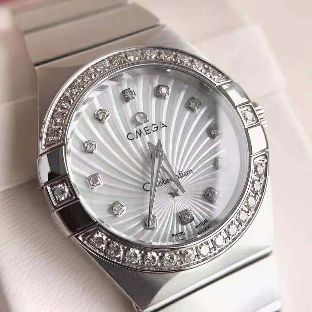 Omega Women Constellation Co‑Axial Chronometer 27 mm in Stainless Steel-Silver (4)