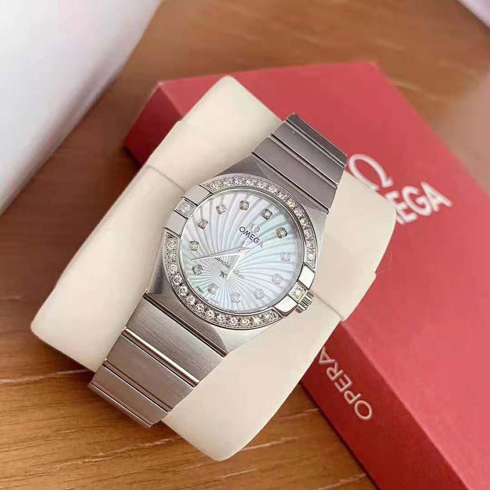 Omega Women Constellation Co‑Axial Chronometer 27 mm in Stainless Steel-Silver (8)