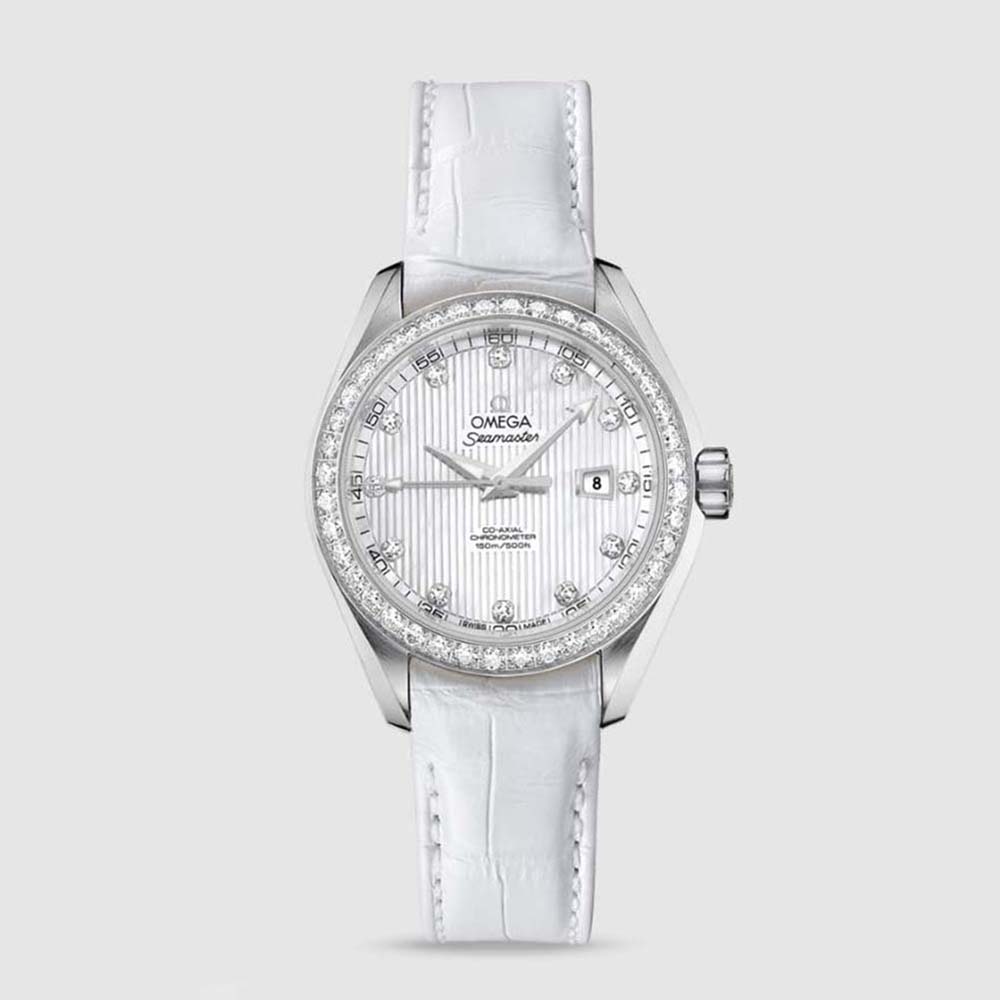 Omega Women Seamaster Aqua Terra 150Mco‑Axial Chronometer 34 mm-White (1)
