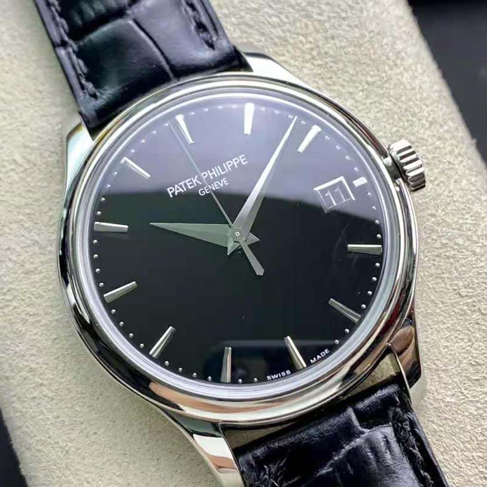 Patek Philippe Men Calatrava Self-Winding 39 mm in White Gold-Black (3)