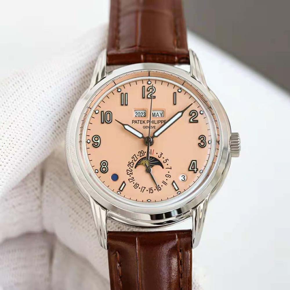 Patek Philippe Men Grand Complications Self-Winding 40 mm in White Gold-Brown (2)