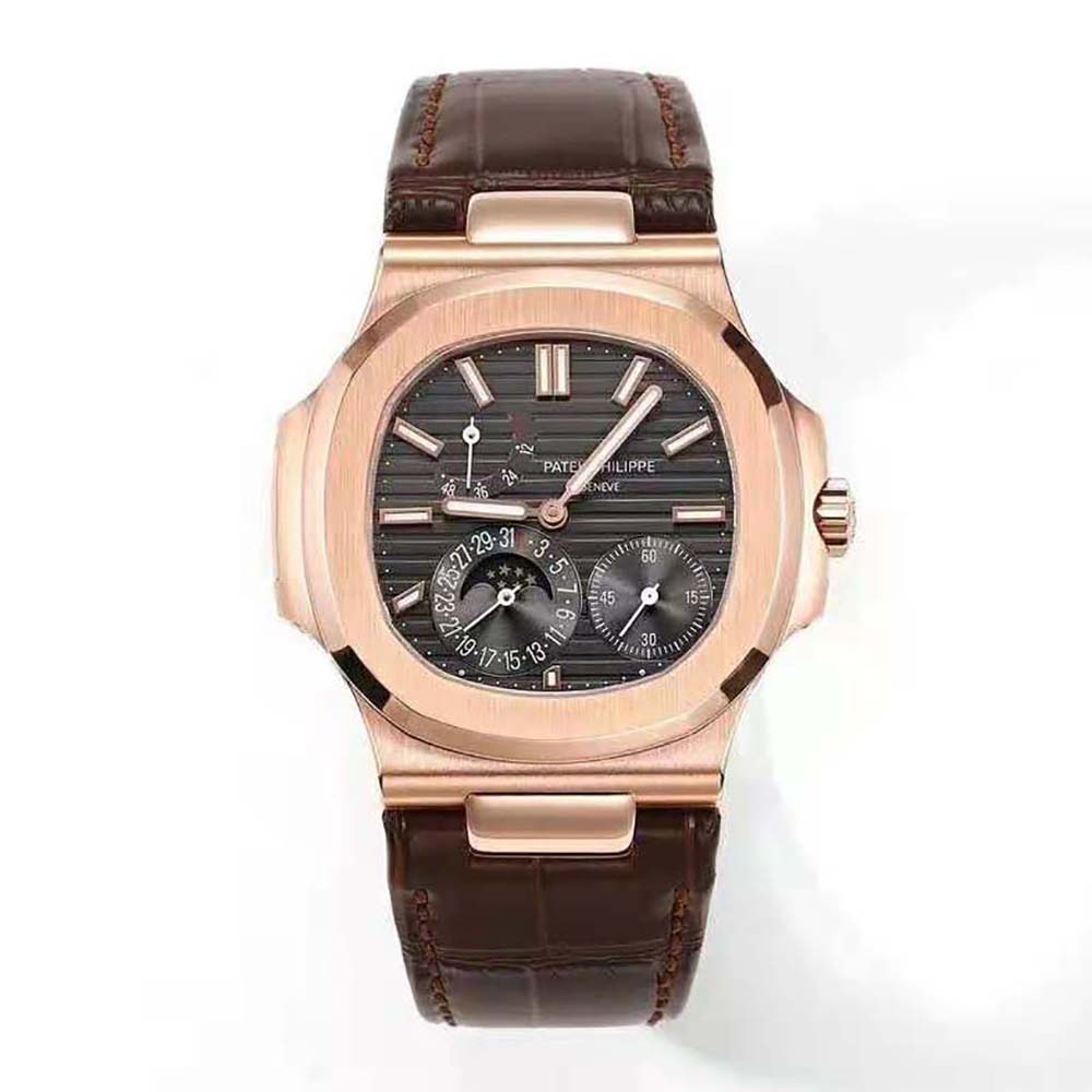 Patek Philippe Men Nautilus Self-Winding 40 mm in Rose Gold-Black (2)