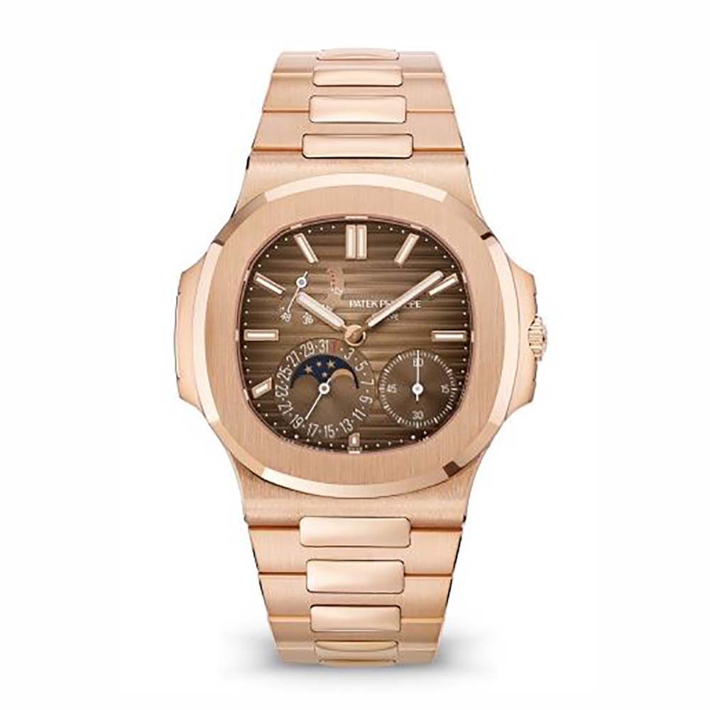 Patek Philippe Men Nautilus Self-Winding 40 mm in Rose Gold-Brown