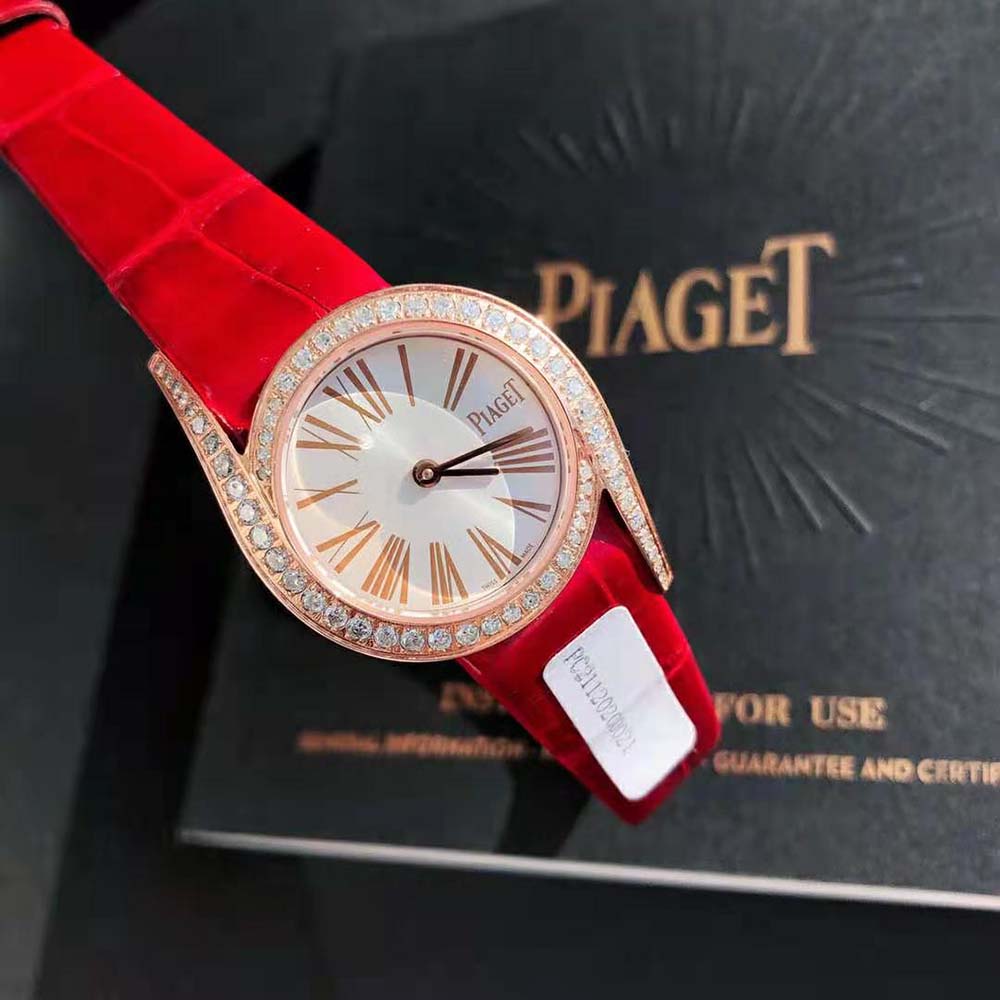 Piaget Women Limelight Gala Watch Quartz Movement 26mm in Rose Gold-Red (7)