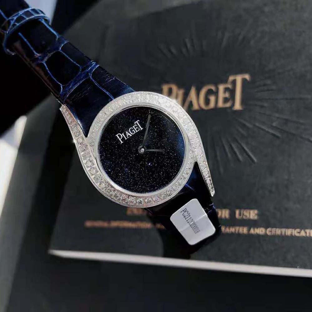 Piaget Women Limelight Gala Watch Quartz Movement 26mm in White Gold-Navy (9)