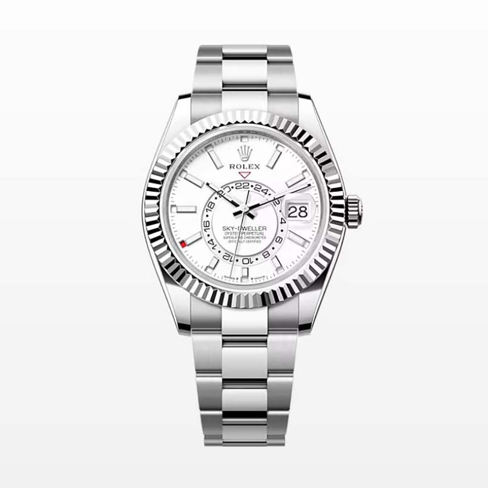 Rolex Men More Sky-Dweller Technical Details 42 mm in Oystersteel and White Gold