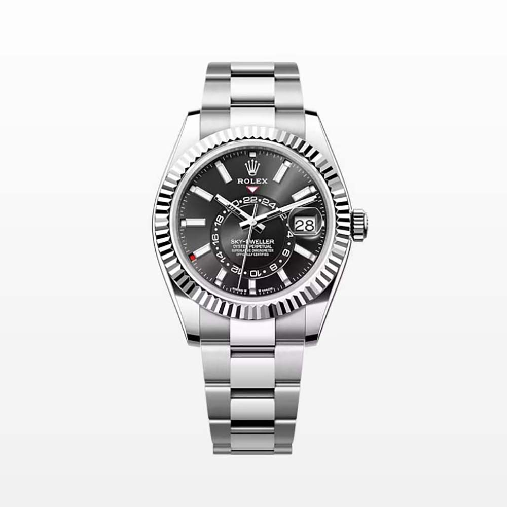 Rolex Men More Sky-Dweller Technical Details 42 mm in Oystersteel and White Gold-Black (1)